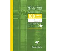 Clairefontaine 5752C - One Unpunched Double Sheet Case - Dimensions: A4 21x29,7 cm - 100 Small Squares Pages - White Vellum Paper 90 g - Reusable Case