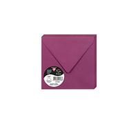 Clairefontaine 5768C Pack of 20 Gummed Envelopes Square 14x14cm 120g/m² Raspberry Colour Invitation Events Correspondence Pollen Range Premium Smooth Paper