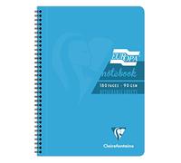 Clairefontaine 5802Z Europa Glossy Turquoise Spiral Notebook - A4 21x29.7 cm - 180 Detachable Lined Pages with Margin - 90 g White Paper - Varnished Card Cover