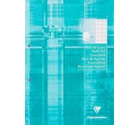 Clairefontaine 5810C - One Turquoise Perforated Glued Pad - A4 21x29.7 cm - 200 Quadruled Pages 10x10 with Margin - White Paper 90 g - Laminated Card Cover