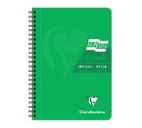 Clairefontaine 5810Z A Spiral Notebook Europa Glossy Green - A5 14,8x21 - 180 Detachable Lined Pages with Margin - White Paper 90 g - Cover Varnished Cardboard