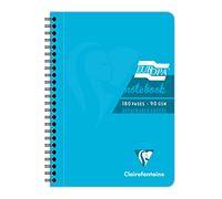 Clairefontaine 5812Z Europa Glossy Turquoise Spiral Notebook - A5 14,8x21 cm - 180 Lined Detachable Pages with Margin - 90 g White Paper - Varnished Hardcover