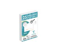 Clairefontaine 5986C - Pack of 25 White Envelopes - Size: C6-114x162 mm - Pre-faced - Self-Adhesive - 80g/m² - Correspondence - Manufactured in France