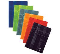 Clairefontaine 63122C - One Stapled Notebook - Dimensions: A4 21x29.7 cm - 80 Small Squares Pages - White Paper 90 g - Laminated Card Cover Random Colour