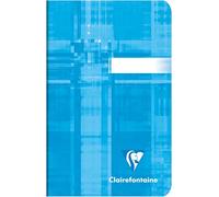 Clairefontaine 63592C A Stapled Notebook - 9x14 cm - 96 Small Square Pages - 90 g White Paper - Random Colour Laminated Card Cover