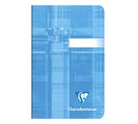 Clairefontaine - Ref 63596C - Staple bound Notebook (48 Sheets) - 9 x 14cm Size, Lined Rulings, 90gsm Brushed Vellum Paper, Laminated Cardboard Cover - Assorted Colours (Pack of 10)