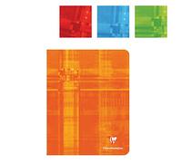 Clairefontaine - Ref 63682C - Staplebound Notebook (48 sheets) - A5 Size, Squared Rulings, 90gsm Brushed Vellum Paper, Laminated Cardboard Cover - Random Colour