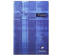 Clairefontaine 66132C Pack of 5 Stapled Header Pads - A4+ 21x31.8 cm - 160 Detachable Small Square Perforated Pages - 90g White Paper - Laminated Card Cover - Random Colours