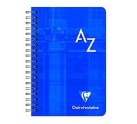 Clairefontaine 668599AMZC Set of 2 Spiral Folders - 9x14 cm - 100 Pages Small Squares - White Paper 90 g - Laminated Card Cover - Random Colors