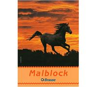 Clairefontaine 67204C - One Drawing pad / Sketchbook - Dimensions: A4 21 cm x 29.7 cm - 100 plain detachable pages 70g, horse cover, random assortment