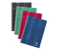 Clairefontaine 68161C A Spiral Notebook - A4 21x29.7 cm - 180 Seyes Ruled Pages - White Paper 90 g - Laminated Card Cover Random Colour