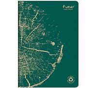 Clairefontaine 684661C - FOREVER premium pricked notebook 21x29.7cm 90g recycled 96p lined pine green