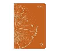 Clairefontaine 684665C A Notebook Forever Collection Stapled 100% Recycled Rust Orange - A4 21x29,7cm - 96 Lined Pages - Recycled Paper White 90g - Card Cover