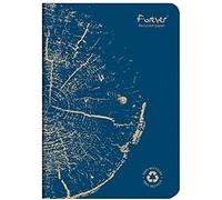 Clairefontaine 684862C - FOREVER premium quilted notebook 14.8x21cm 90g recycled 96p lined cobalt blue