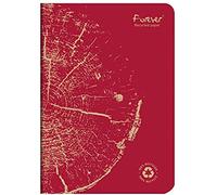 Clairefontaine 684863C - FOREVER premium quilted notebook 14.8x21cm 90g recycled 96p lined brick red