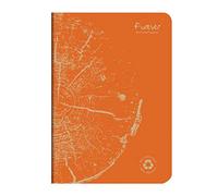 Clairefontaine 684865C A Notebook Collection Forever Stapled 100% Recycled Rust Orange - A5 14,8x21cm - 96 Lined Pages - White Paper 90g - Recycled Card Cover