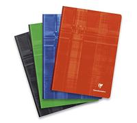 Clairefontaine 69141C - A Clothbound Notebook - Dimensions: A4 21x29,7 cm - 192 Seyes Ruled Pages - 90 g White Paper - Random Colour Laminated Card Cover