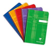 Clairefontaine 69600C A Clothbound Small Notebook - 11x17 cm - 192 Plain White Pages - 90 g Paper - Random Coloured Laminated Card Cover