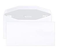 Clairefontaine 6989C - Box of 500 White Envelopes DL2-114x229mm - Mechanical Gummed Flap - 80g/m² - for automatic inserting machine