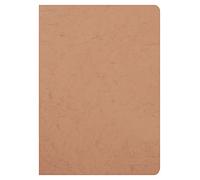 Clairefontaine 733000C Collection Age Bag Tobacco Stapled Notebook - A4 21x29.7 cm - 96 Plain White Pages - 90 g Paper - Glossy Leather Grain Card Cover