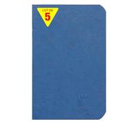 Clairefontaine 734104CPack Age Bag Collection Set of 5 Blue Stapled Notebooks - 9x14 cm - 96 Plain White Pages - 90 g Paper - Leather Grain Glossy Card Covers