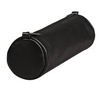 Clairefontaine 77016C - Collection Age Bag - One Round Genuine Black Lambskin Leather Case - Dimensions: 21 cm x 6 cm - Manufactured in France - Organisation