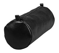 Clairefontaine 77031C Age Bag Collection One Large Round Genuine Black Lambskin Pencil Case - 22 cm x 8 cm Diameter