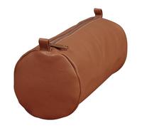 Clairefontaine 77032C Age Bag Collection A Large Round Genuine Brown Lambskin Pencil Case - 22 cm x 8 cm Diameter