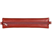 Clairefontaine 77038C - Age Bag Collection - One Flat Pencil Case in Genuine Red Lambskin Leather - Dimensions: 20 cm x 4.5 cm - Elastic to fit notebooks