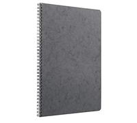 Clairefontaine 781455C Age Bag Collection Grey Spiral Notebook - A4 21x29.7cm - 100 Lined Pages w/ Margin - White Paper 90 g - Glossy Card Cover Leather Grain