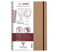 Clairefontaine 78346C Collection Age Bag MyNotes Notebook Tobacco - A4 21x29,7cm - 120 Detachable Ruled Pages - 90g White Paper - Card Cover Grain Leather