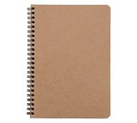 Clairefontaine 78536C Collection Age Bag A Tobacco Spiral Notebook - A5 14,8x21 cm - 100 Lined Pages - White Paper 90 g - Glossy Card Cover Leather Grain
