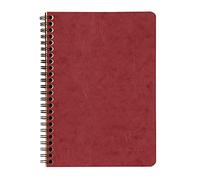 Clairefontaine 785662C Collection Age Bag - Red Pocket Notebook - A5 14.8x21cm - 120 Detachable Pages w/ Handles + 3 Dividers w/ Pockets - Leather Card Cover