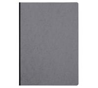 Clairefontaine - Ref 791405C - Age Bag Clothbound Notebook (192 Pages) - A4 Size, Plain Rulings, 90gsm Brushed Vellum Paper - Grey Leather Effect Cover