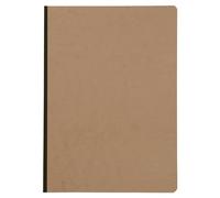 Clairefontaine - Ref 79140C - Age Bag Clothbound Notebook (192 Pages) - A4 Size, Plain Rulings, 90gsm Brushed Vellum Paper - Brown Leather Effect Cover