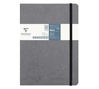 Clairefontaine 793425C Collection Age Bag - Stitched MyEssential Sewn Notebook Grey - A5 14,8x21cm - 192 Pages Small Squares - 90g Ivory Paper - Cover Leather