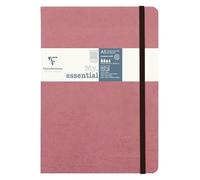 Clairefontaine 793426C Age Bag Collection My.Essential Antique Rose Stitched Notebook A5 14.8x21 192 Pages Small Squares Ivory Paper 90g Card Cover Leather