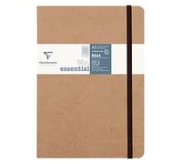 Clairefontaine 79342C Collection Age Bag My.Essential Tobacco - A5 14.8x21 cm - 192 Numbered Pages Small Squares - 90 g Ivory Paper - Grain Leather Glossy Card Cover
