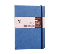 Clairefontaine 793434C Collection Age Bag One Stitched My.Essential Stitched Notebook Blue - A5 14,8x21 cm - 192 DOT Numbered Pages - Paper Ivory 90 g - Glossy Leather Grain Cover Card