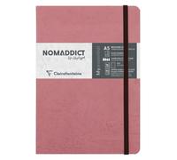 Clairefontaine 793436C Age Bag Collection My.Essential Antique Rose Stitched Notebook - A5 14.8x21cm - 192 DOT Pages - 90g Ivory Paper - Leather Card Cover
