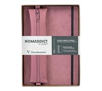 Clairefontaine 793437C - Coffret My.Essentials A5 DOT + trousse Cuir Plate à élastique Rose Antique