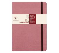 Clairefontaine 793466C Age Bag Collection Sewn Notebook My.Essential Antique Rose - A5 14.8x21 cm - 192 Lined Pages - 90 g Ivory Paper - Leather Card Cover