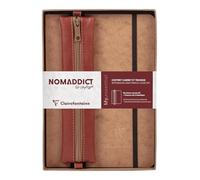 Clairefontaine 793469C - Coffret My.Essentials A5 LIGNÉ + trousse Cuir Plate à élastique Tabac