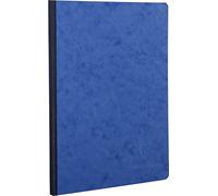 Clairefontaine 795404C Age Bag Collection A Stitched Notebook with Blue Fabric Spine - A5 14.8x21 cm - 192 Plain White Pages - 90 g Paper - Glossy Leather Grain Cover Card