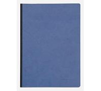 Clairefontaine - Ref 795464C - Age Bag Clothbound Notebook (192 Pages) - A5 Size, Lined Rulings, 90gsm Brushed Vellum Paper - Blue Leather Effect Cover