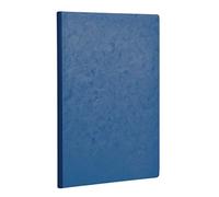 Clairefontaine 795464C Age Bag Collection A Sewn Notebook with Blue Cloth Spine - A5 14.8x21 cm - 192 Lined Pages - 90 g White Paper - Glossy Leather Grain Card Cover