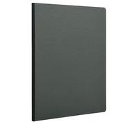 Clairefontaine 795465C Collection Age Bag A Grey Canvas Back Stitched Notebook - A5 14,8x21 cm - 192 Lined Pages - 90 g White Paper - Leather Grain Glossy Card Cover
