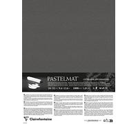 Clairefontaine 796009C - Laminated Paper Pastelmat - 5 Laminated Sheets Special Card for Dry Pastels - 24x32 cm 360g 1.8 mm - Anthracite