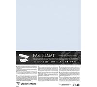 Clairefontaine 796013C - Laminated Pastelmat Paper - 5 Laminated Sheets Special Card for Dry Pastels - 24x32 cm 360g 1.8 mm - Light Blue