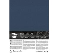 Clairefontaine 796014C - Laminated Paper Pastelmat - 5 Laminated Sheets Special Card for Dry Pastels - 24x32 cm 360g 1.8 mm - Dark Blue